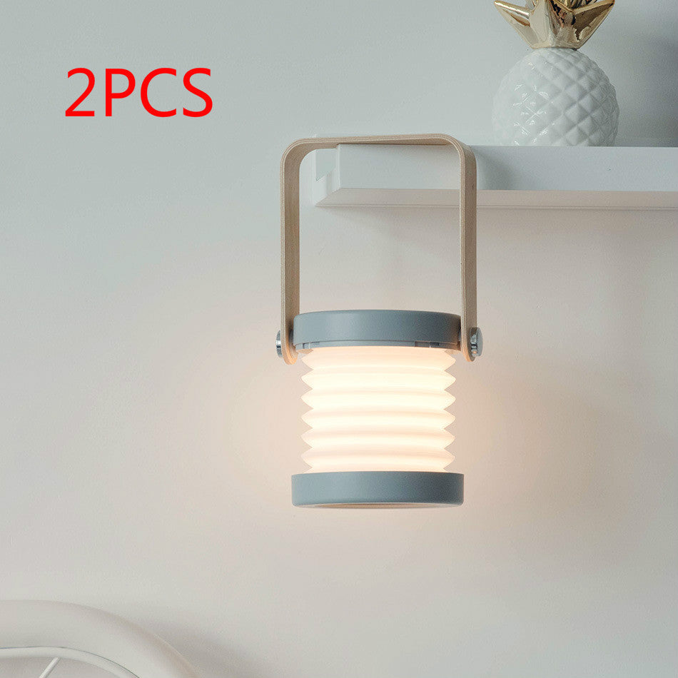Foldable Touch Dimmable Reading LED Night Light Portable Lantern Lamp USB Rechargeable For Home