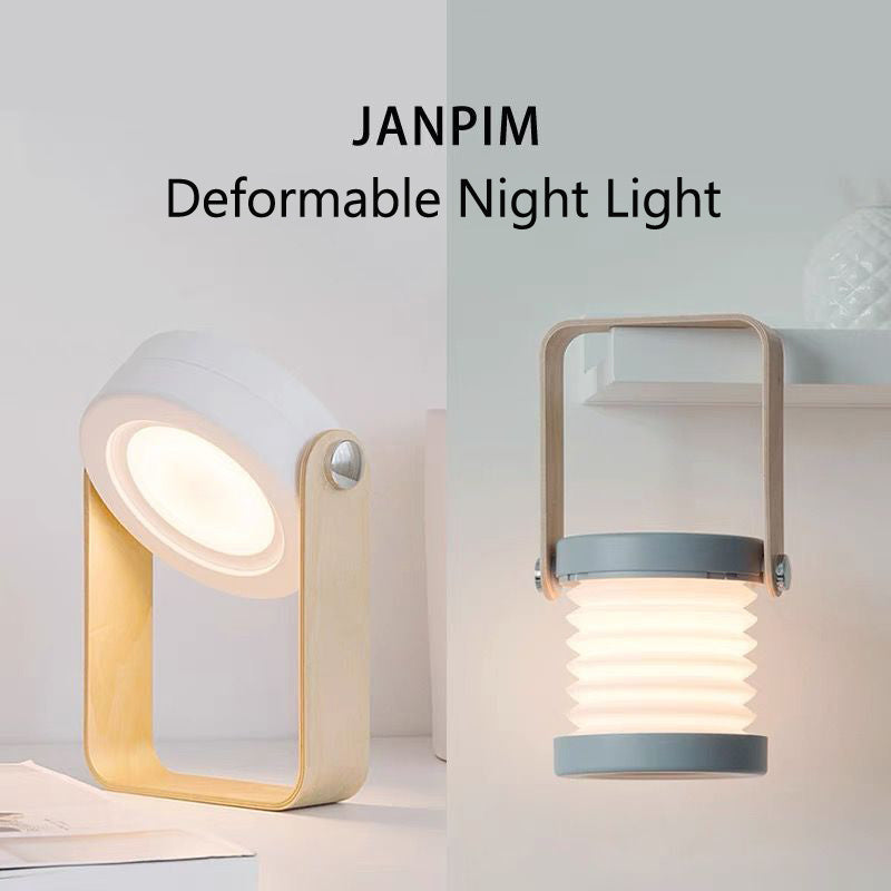 Foldable Touch Dimmable Reading LED Night Light Portable Lantern Lamp USB Rechargeable For Home