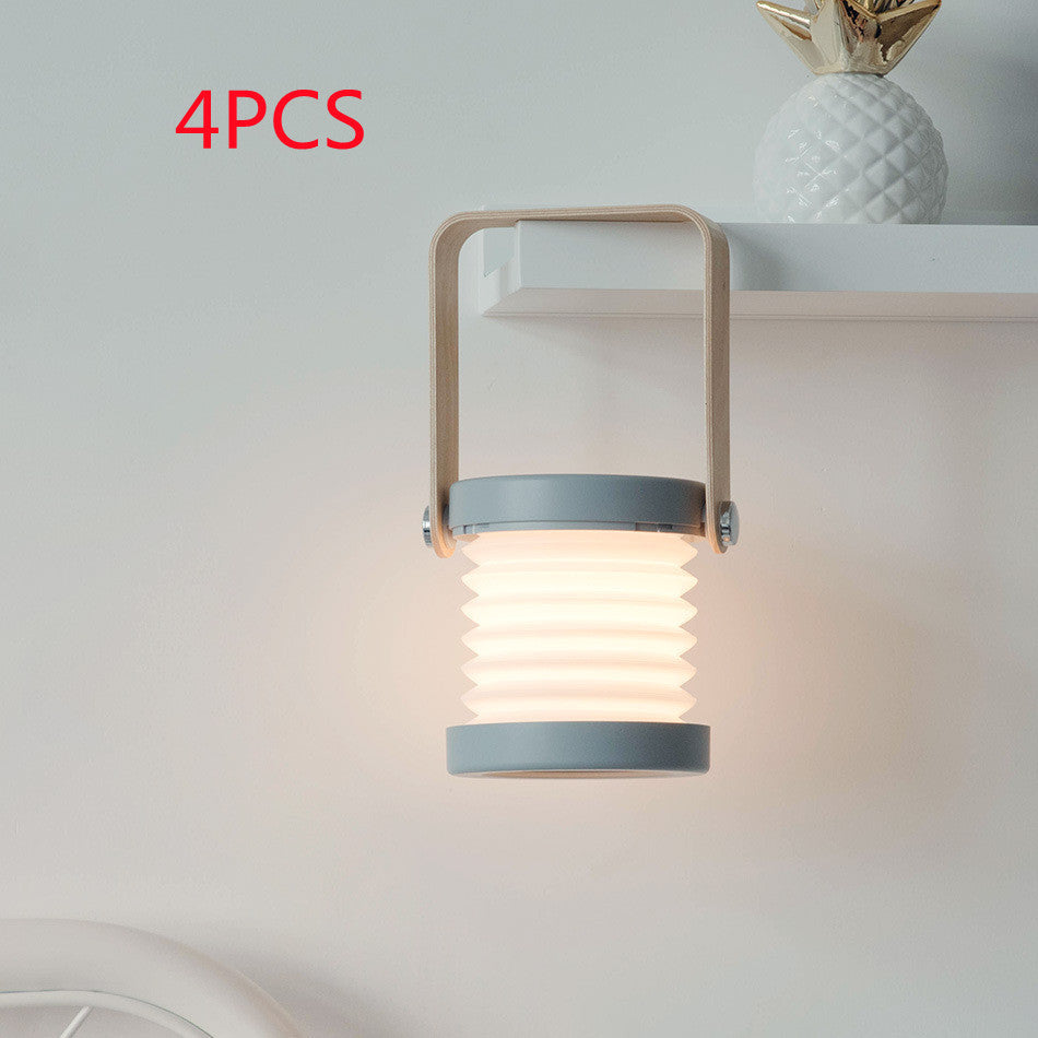 Foldable Touch Dimmable Reading LED Night Light Portable Lantern Lamp USB Rechargeable For Home