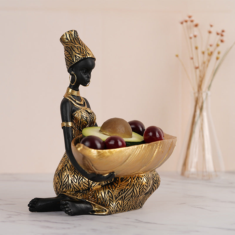 African Inspired Women's Fashion Home Living Room Tabletop Ornament