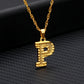 26 letters gold-plated pendant necklace