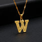 26 letters gold-plated pendant necklace