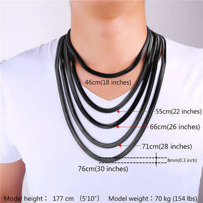 Titanium steel necklace snake bone chain