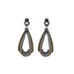 Retro Diamond Irregular Water Drop S925 Silver Stud Earrings