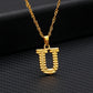 26 letters gold-plated pendant necklace