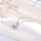 Diamond Necklace  Large Zircon Pendant