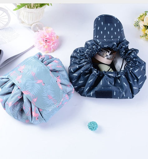 Animal Print Large Capacity Drawstring Unique Lazy Cosmetic Storage Bag