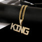 King letter Men's  Necklace