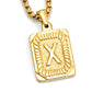 Fashion Men's All-stainless Steel Letter Pendant Gold-plated 18K Titanium Steel Letter Necklace