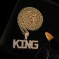 King letter Men's  Necklace