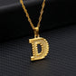 26 letters gold-plated pendant necklace