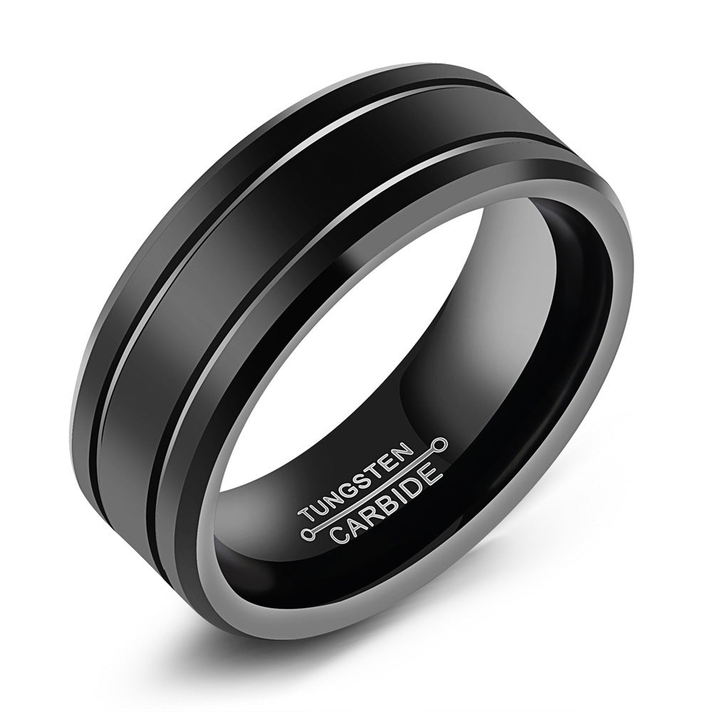 Men's Glossy Tungsten Steel Ring