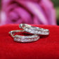 Fashion New Earrings Three-sided Full Diamond Earrings Ear Buckle Ear Clip Ear Jewelry