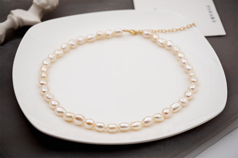 Freshwater Baroque Pearl Clavicle Chain Necklace