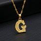 26 letters gold-plated pendant necklace