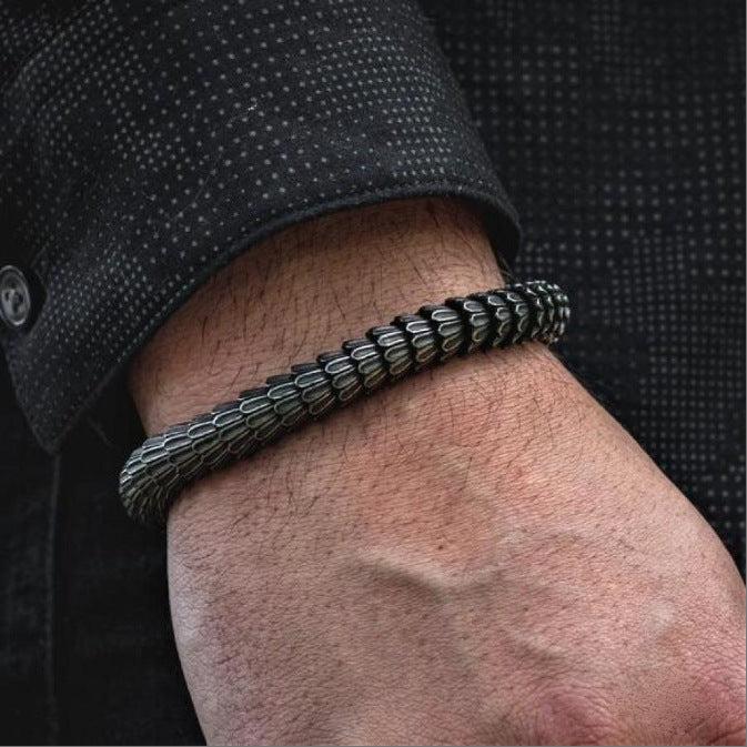 Casting Snake Scale Men's Bracelet