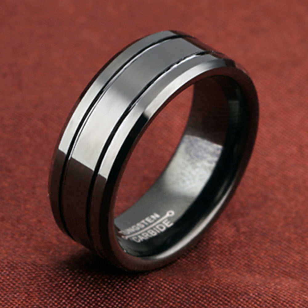 Men's Glossy Tungsten Steel Ring