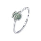 S925 Silver Green Moss Ring Water Plants Agate Female Finger Ring