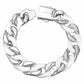 Spliced White Ceramic Cuban Link Chain Bracelet