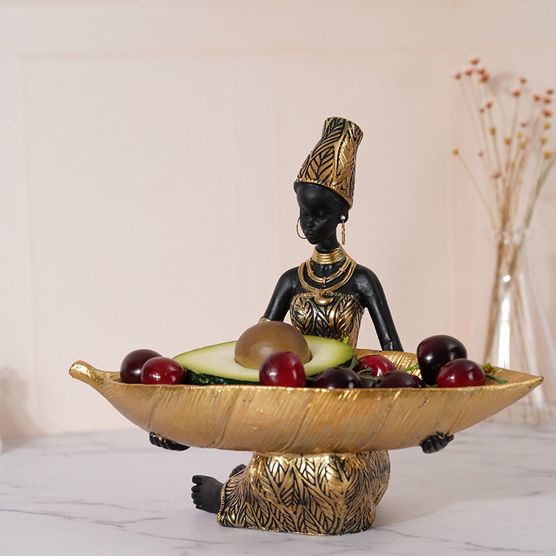 African Inspired Women's Fashion Home Living Room Tabletop Ornament