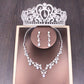 Bridal Rhinestone Crown & Necklace Wedding Set