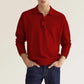 New Autumn Long Sleeve V-neck Buttons Men's Casual Jacket Polo Shirt