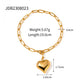 Gold Plated Stainless Steel Smooth Love Heart Necklace Series Hypo-Allergenic Tarnish Water Resistant Chunky Women Jewelry