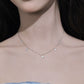 High-grade Niche Women's S925 Sterling Silver Small Square Diamond Clavicle Necklace