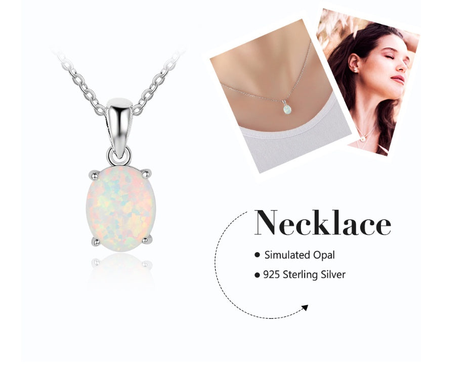 Crystal Opal s925 Sterling Silver Necklace