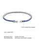 925 Sterling Silver Nano Sapphire Tennis Chain 30 Bracelet