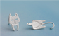 S925 Sterling Silver Stud  Detachable Cat Fish Pin Earrings