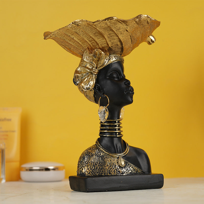 African Inspired Women's Fashion Home Living Room Tabletop Ornament