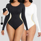 Large Hip Lifting Long-sleeved Seamless Bodysuit Jumpsuit