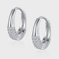 Sterling Silver S925  French Design Diamond Set Zircon Earrings