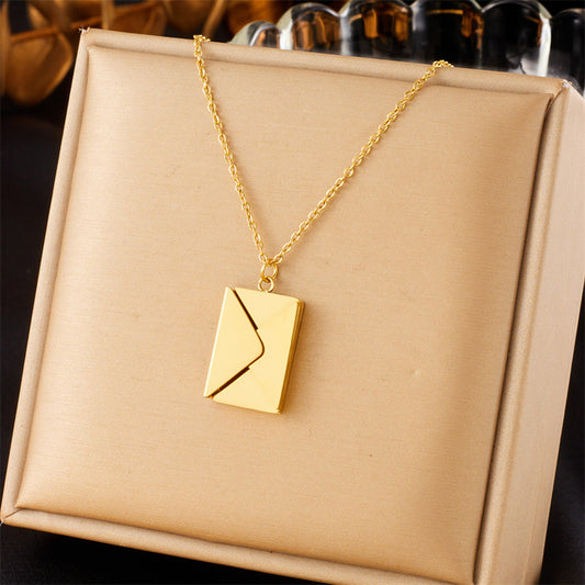 Personality Envelope Pendant Necklace Fashion Retro