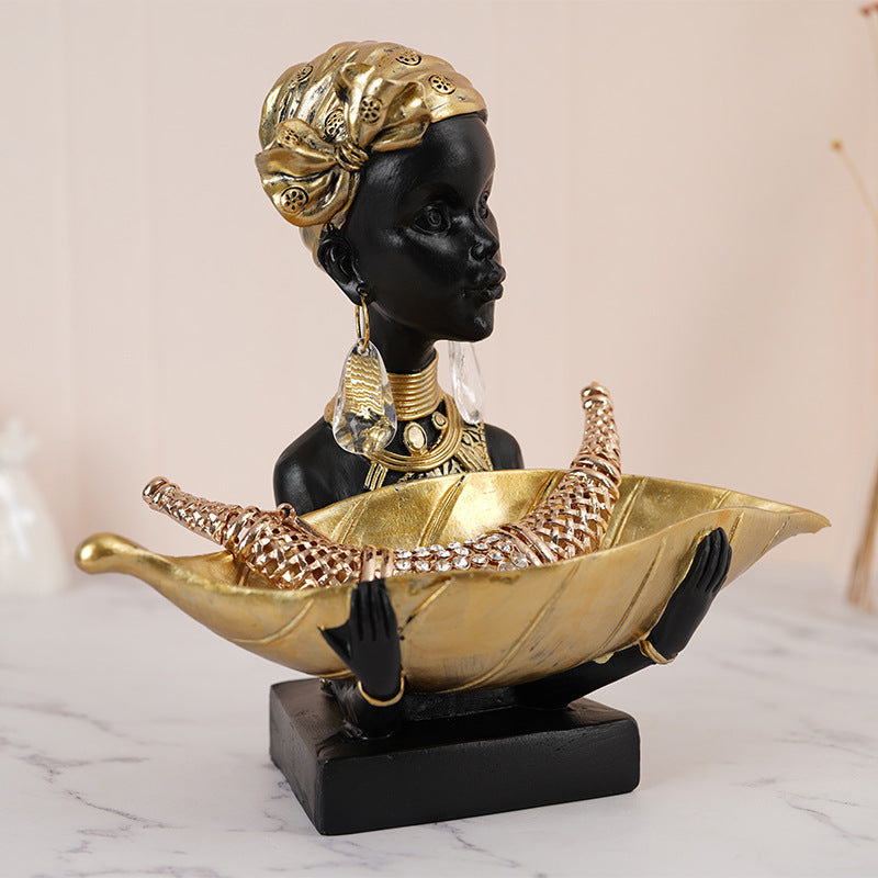 African Inspired Women's Fashion Home Living Room Tabletop Ornament