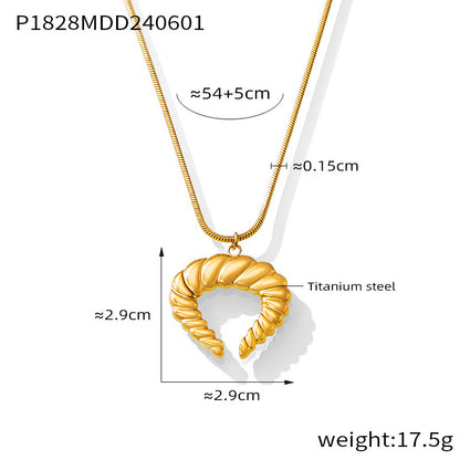 Elegant Twist Texture Necklace