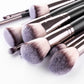 15 Makeup Black Brushes Set With Storage Case