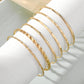 Bohemian Metal Chain Bracelet Set For Women Geometric Gold Color Thick Link Chain Open Bangle Female Fashion Jewelry