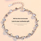 S999 Pure Silver Love Heart  Mori Style  Bracelet