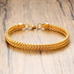 18K Gold  Chain Titanium Steel Bracelet For Men Women Jewelry