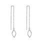 925 Sterling Silver Threader Long Chains Twist Wave Earrings