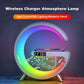 New Intelligent G Shaped LED Lamp Bluetooth Speaker Wireless Charger Atmosphere Lamp App Control For Bedroom/Home