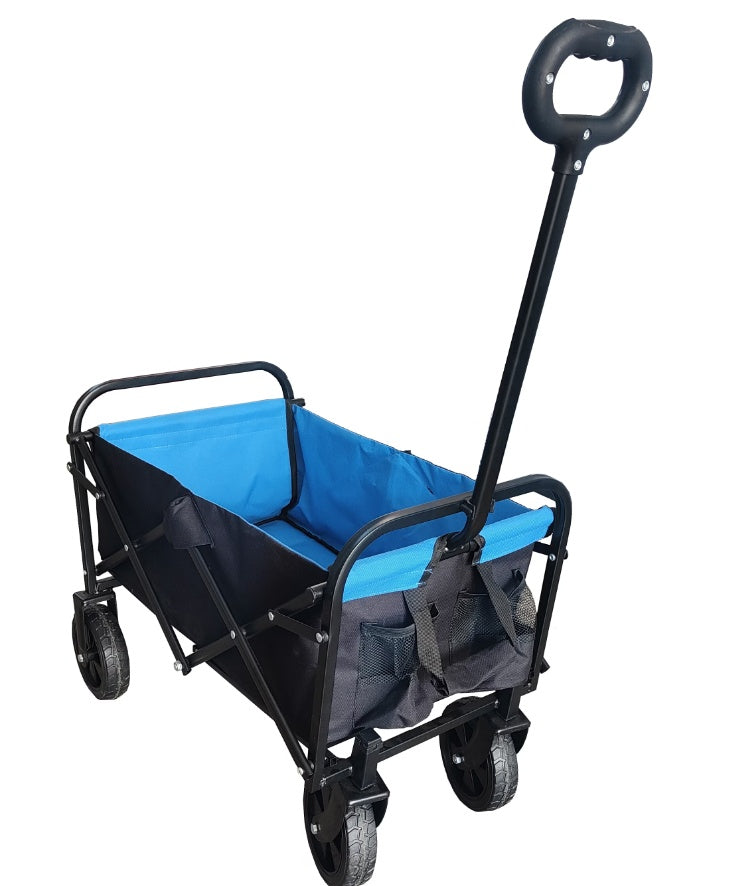 Mini Folding Wagon Garden Cart Shopping Cart Outdoor Camper Wagon Tools Cart