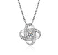 S925 Sterling Silver Women's  Full Diamond Four-leaf Clover Pendant Necklace