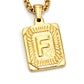 Fashion Men's All-stainless Steel Letter Pendant Gold-plated 18K Titanium Steel Letter Necklace