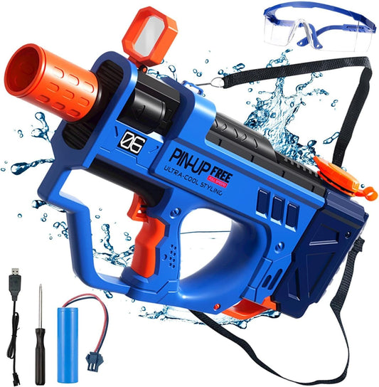 Water Gun For Adults Kids, Motorized Squirt Guns With Rechargeable Battery   800cc High Capacity, Long Distance Automatic Water Guns Up To 32 FT Range,Water Blaster Beach Pool Toys