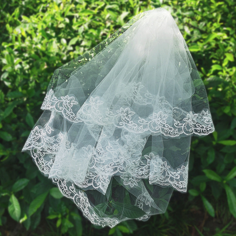 Bridal Veil Lace Photography Headdress Super Mori