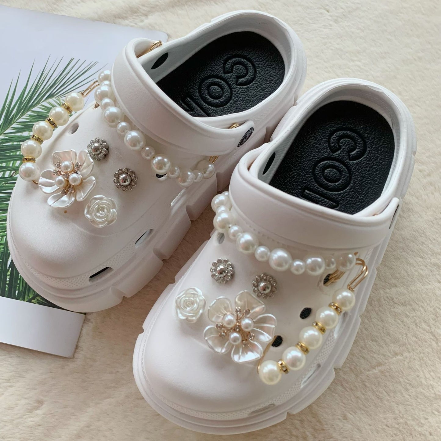 Croc Accessories Fashion Accessories Pearl Flowers