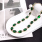 French Style  Green Gem Necklace Luxury